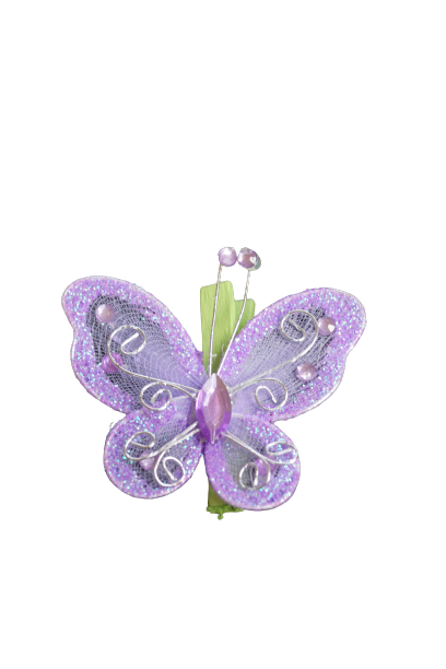 Schmetterling Glücks Klammer - lila