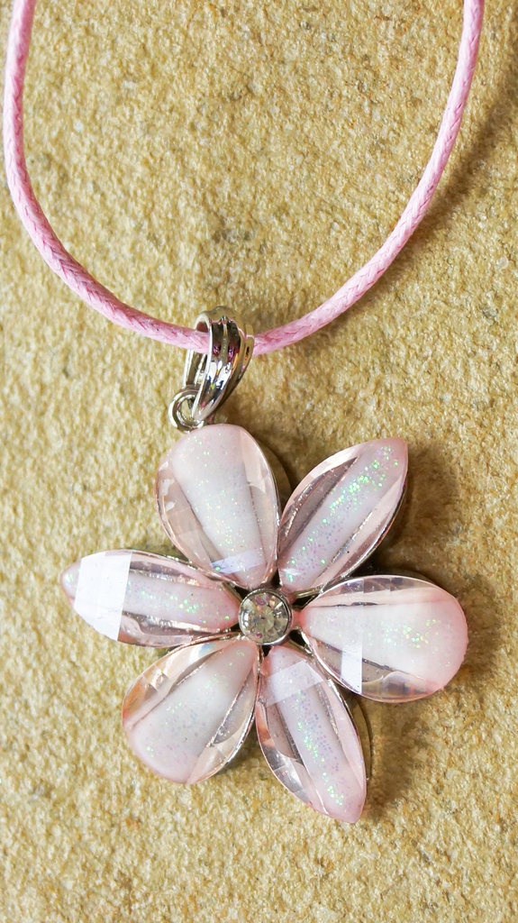 Flower Power - Energie Halskette - rosa